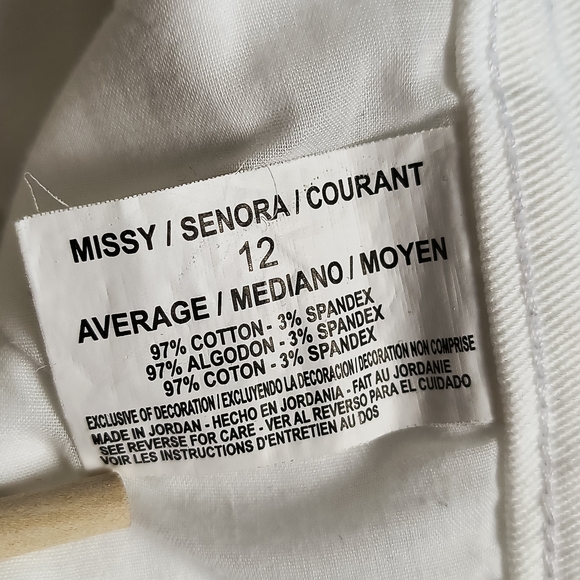 Gloria Vanderbilt 12 White Amanda Jeans Tapered Leg - Picture 8 of 8